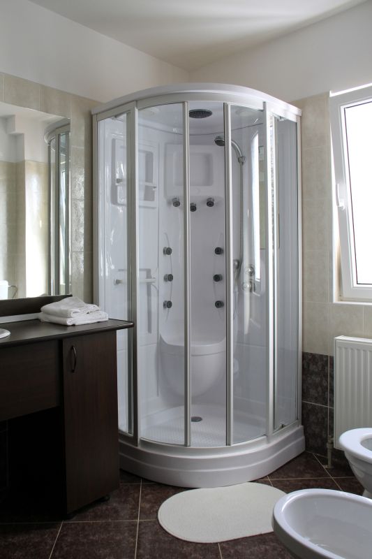 Contemporary Shower with Glass Walls